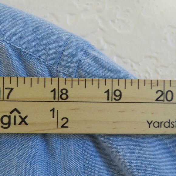 Tyler Campbell* Men's Short Sleeve Button Down Curved Hem Chest Pocket Shirt~ XL - Picture 6 of 12